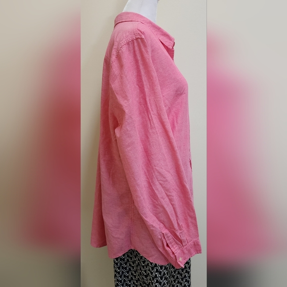 Old Navy Shirt Red Denim Look Button Down Long Sleeve Women's XL - Picture 2 of 8